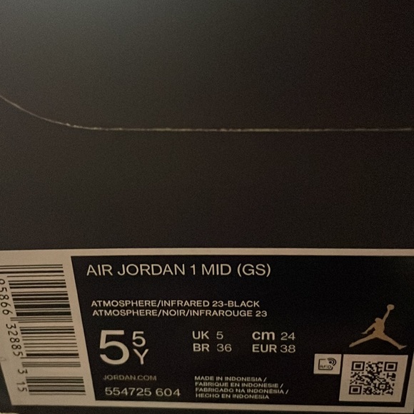 Air Jordan 1 Mid Atmosphere Infrared - Picture 10 of 12
